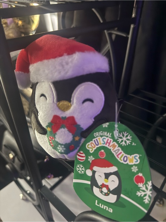 Squishmallows Other - Squishmallows Luna Penguin Plush - Black, White & Red Holiday Hat